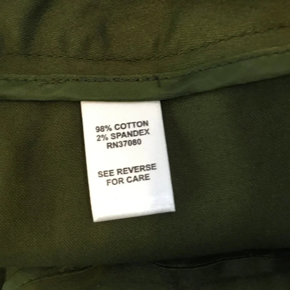 Cato Womens Army Green Midi Straight Short Skirt,‎ size 12, NWT